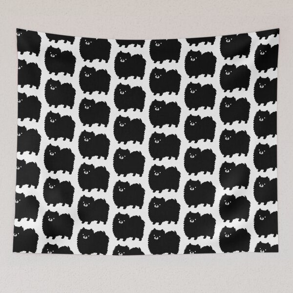 Item preview, Cute Fluffy Black Pomeranian Cartoon Dog designed and sold by Jenn Inashvili.