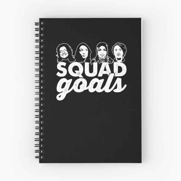 Item preview, #THESQUAD Squad Goals Tlaib Ocasio-Cortez Omar Pressley Raglan Shirt designed and sold by trndsttrz.