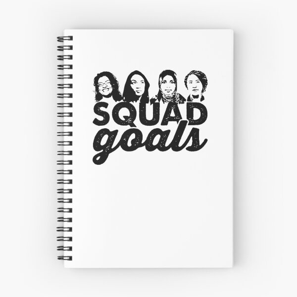 Item preview, #THESQUAD Squad Goals Tlaib Ocasio-Cortez Omar Pressley Raglan Shirt designed and sold by trndsttrz.