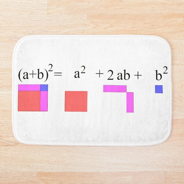 Visualization of Binomial Expansion for the 2nd Power  #Visualization #Binomial #Expansion #Power Bath Mat