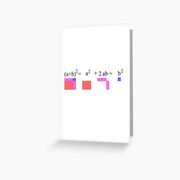 Visualization of Binomial Expansion for the 2nd Power  #Visualization #Binomial #Expansion #Power Greeting Card