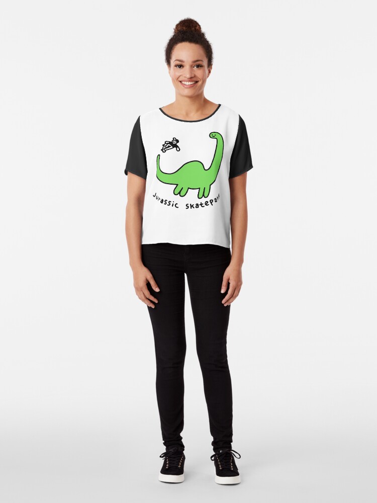 Alternate view of Jurassic Skatepark Chiffon Top