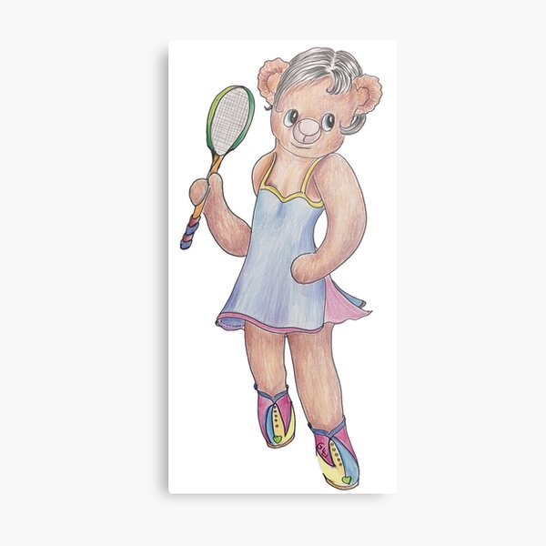 Tracy Bear Tennis Champion Metal Print