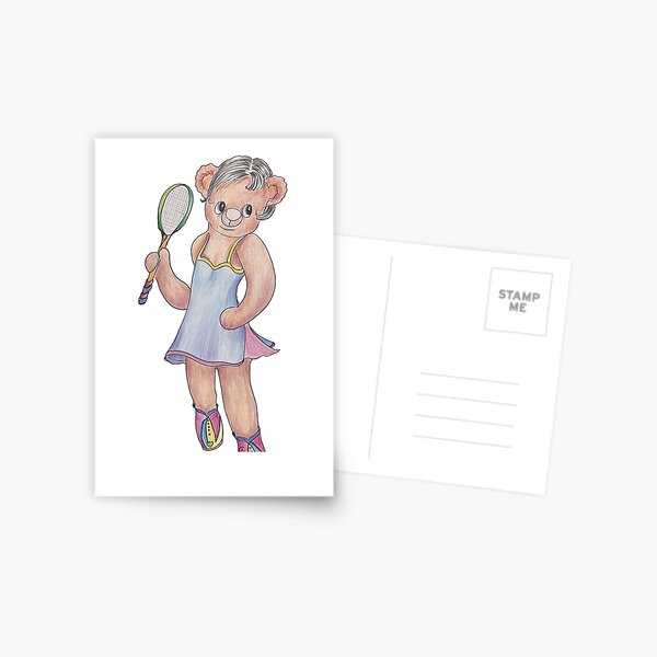 Tracy Bear Tennis Champion Postcard