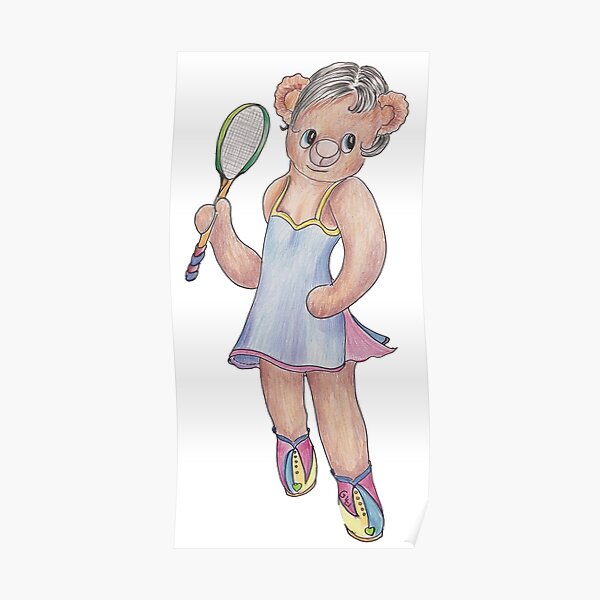 Tracy Bear Tennis Champion Poster