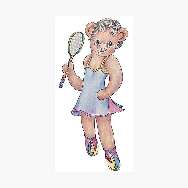 Tracy Bear Tennis Champion Photographic Print