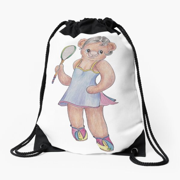 Tracy Bear Tennis Champion Drawstring Bag