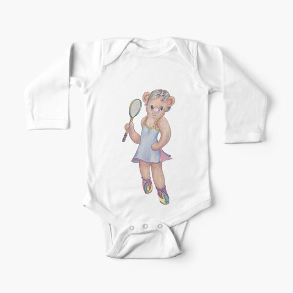 Tracy Bear Tennis Champion Long Sleeve Baby One-Piece