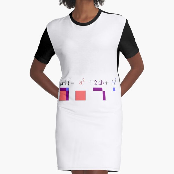 Visualization of Binomial Expansion for the 2nd Power  #Visualization #Binomial #Expansion #Power Graphic T-Shirt Dress