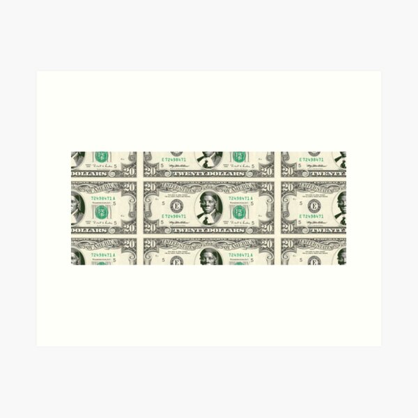 Harriet Tubman Twenty 20 Dollar Bill Novelty Collectible Money with Case