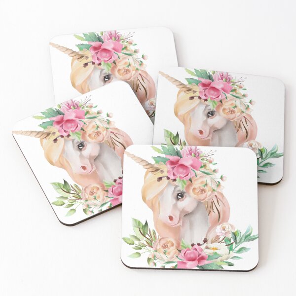 Item preview, Unicorn with Flowers, Sweet Unicorn designed and sold by Khalu.
