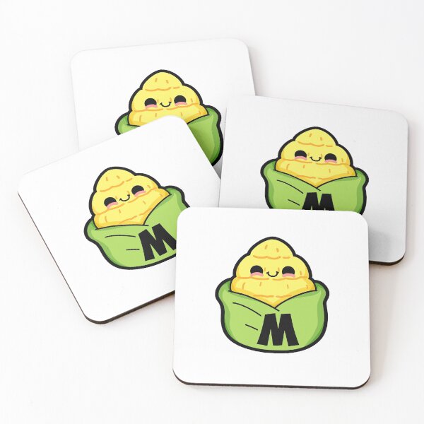 Item preview, Alphabet Letter M Corny Cute Corn  designed and sold by kidsmonogram.