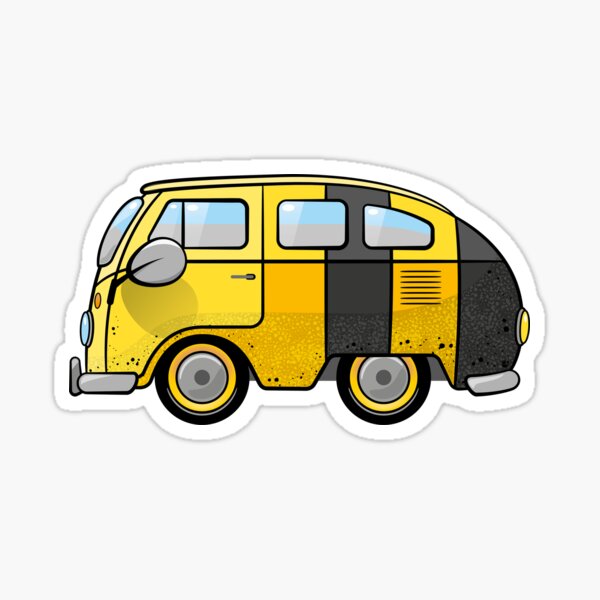 Combi Van and Bees. A swarm of combees! Sticker
