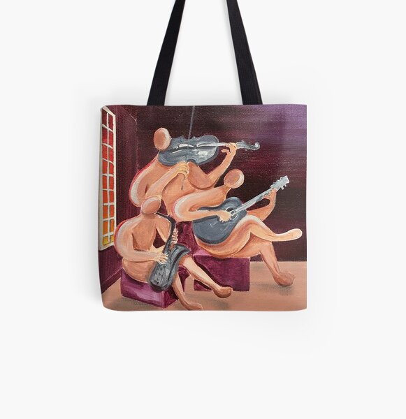 Jazz Trio All Over Print Tote Bag