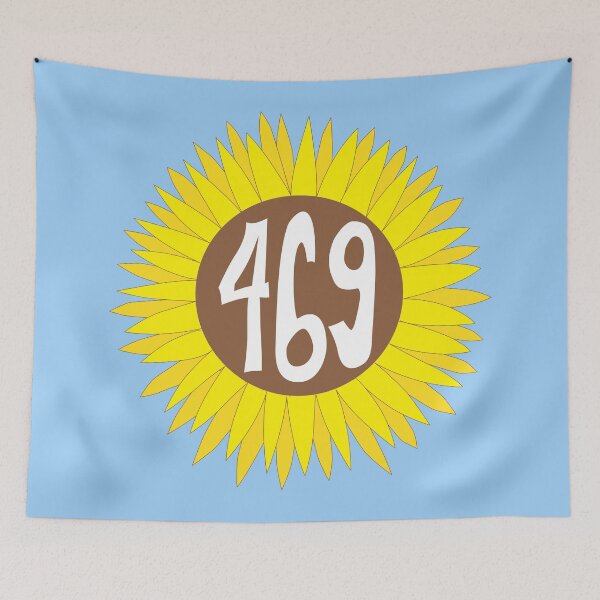 Item preview, Hand Drawn Texas Sunflower 469 Area Code designed and sold by itsrturn.