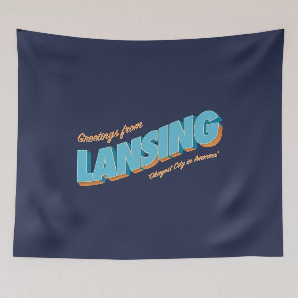 Item preview, Greetings From Lansing - Okayest City in America - Michigan designed and sold by thesadsquatch.