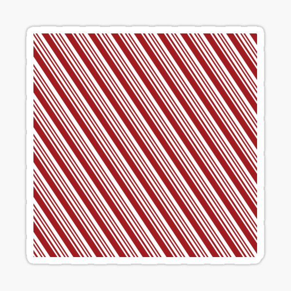 Red Peppermint Stripe Sticker