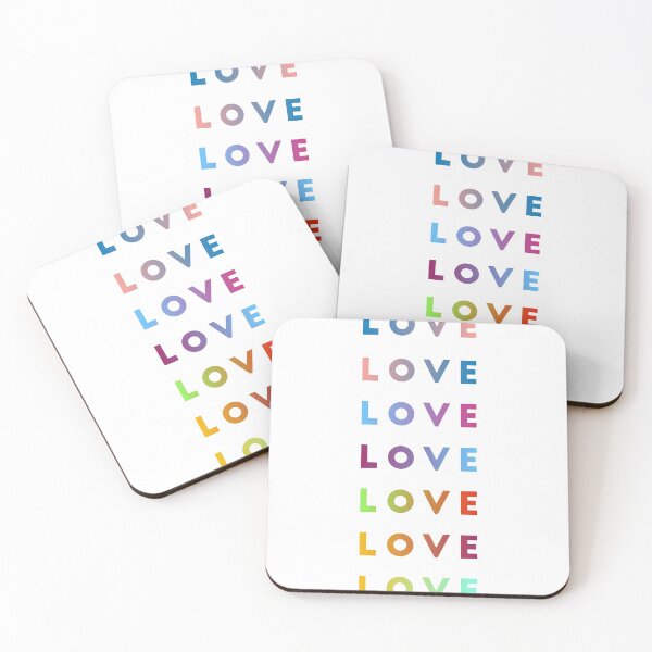 Item preview, Love Gradient Lettering x7 Sticker Pack designed and sold by loshijosdesma2.