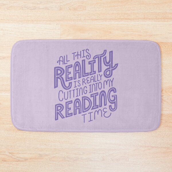 Item preview, Reality Vs. Reading Purple - Book Nerd Quote Lettering designed and sold by Kit Cronk.