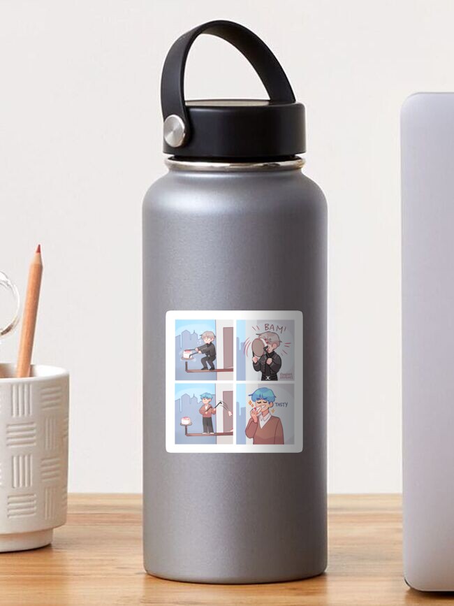 Sticker Bts Deux Facons De Manger Du Gateau Par Randomsplashes Redbubble