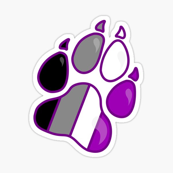 Item preview, Asexual Pride Furry Dog Paw Print designed and sold by Morgan Johnsen.