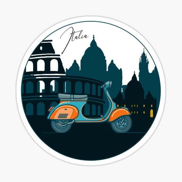 Vespa Silhouette Sticker