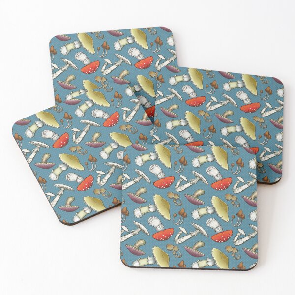 Item preview, Mushroom Mayhem - Blue designed and sold by katymakesthings.