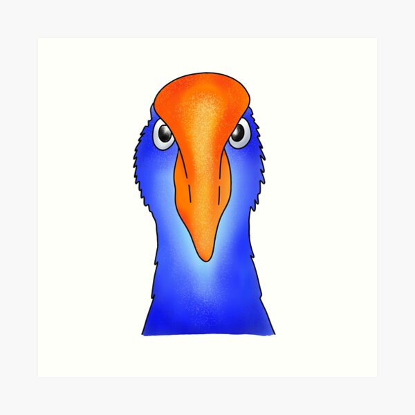 Grumpy Pukeko. New Zealand Native Birds Art Print