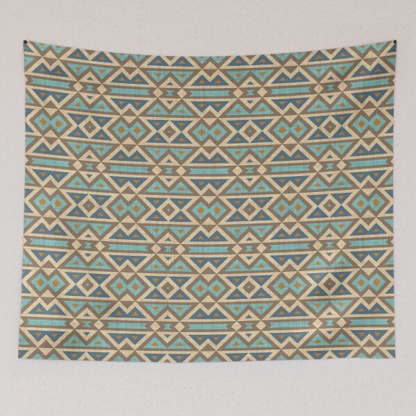 Item preview, Eclectic Native American Indian Mosaic Art Pattern designed and sold by LC Graphic Design Studio.