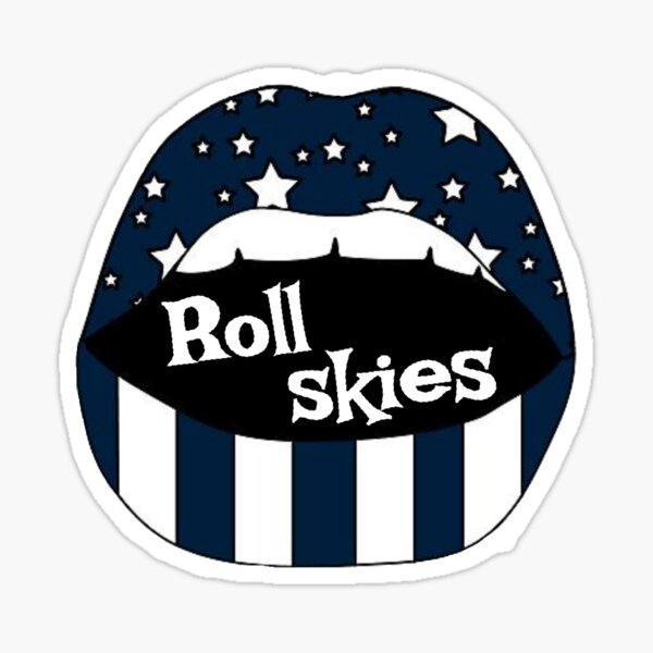 roll skies lips Sticker