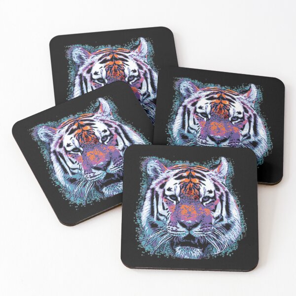 Artikelvorschau, Retro 80's Tiger Face Splatter Paint entworfen und verkauft von flippinsg.