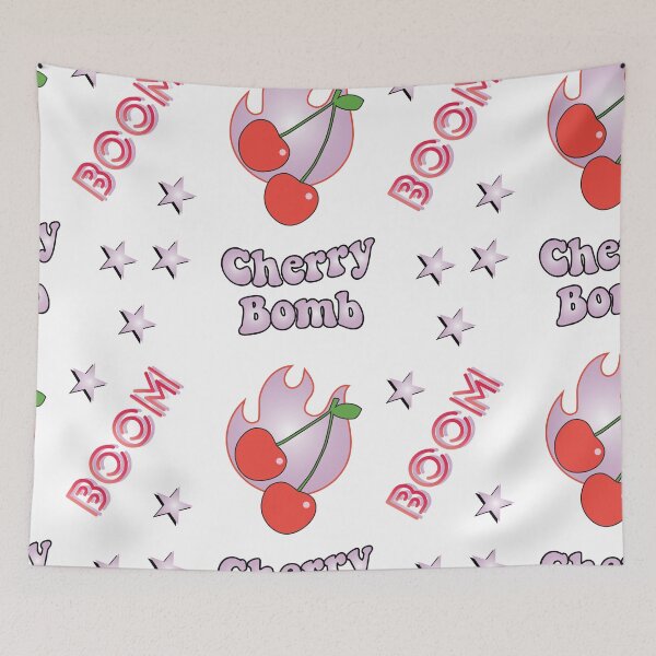 Item preview, Lilac Light Purple Cherry Bomb Flaming Sticker Pack designed and sold by The-Goods.