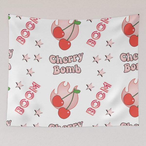 Item preview, Peach Light Blush Cherry Bomb Flaming Sticker Pack designed and sold by The-Goods.