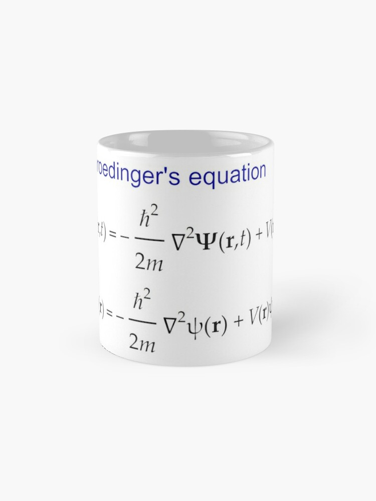 Alternate view of #Schrödinger #Equation,  #Quantum #Physics, Wave Function, Quantum Mechanics  Coffee Mug