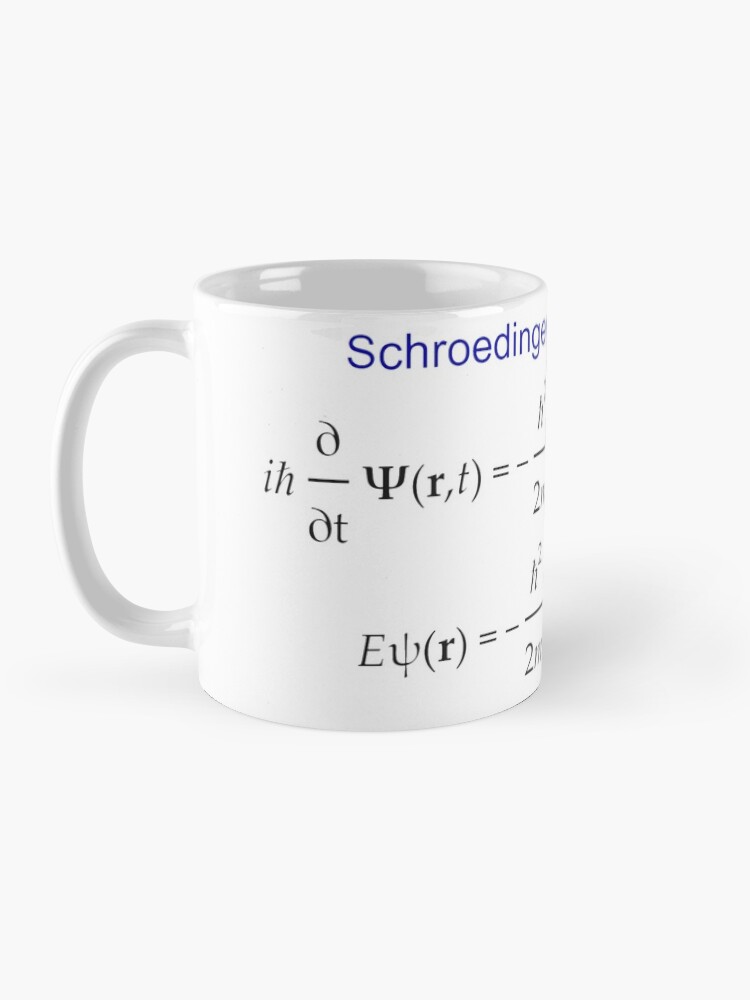 Alternate view of #Schrödinger #Equation, #Quantum #Physics, Wave Function, Quantum Mechanics Mug