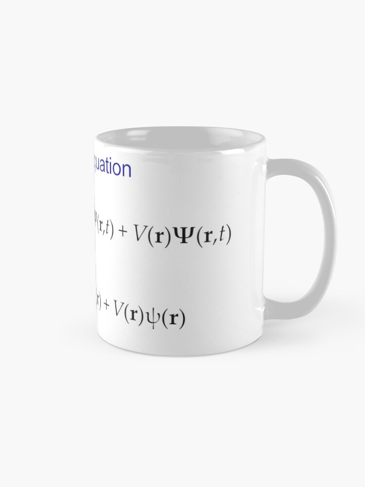 Alternate view of #Schrödinger #Equation, #Quantum #Physics, Wave Function, Quantum Mechanics Mug