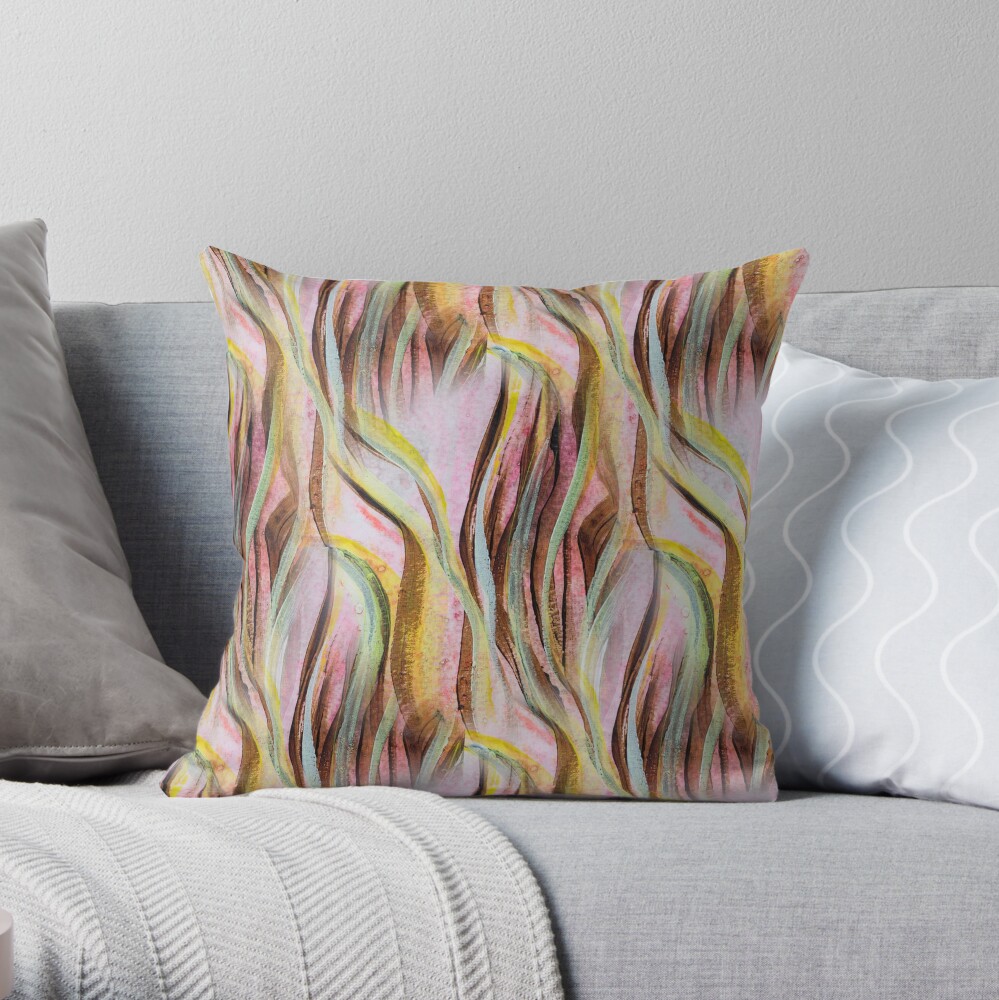 natural music painting pattern Throw Pillow