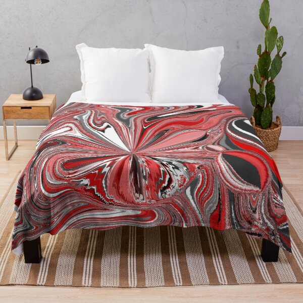 Item preview, Fluid Painting Pattern Wave Pattern Red Black designed and sold by Patricia Piotrak.