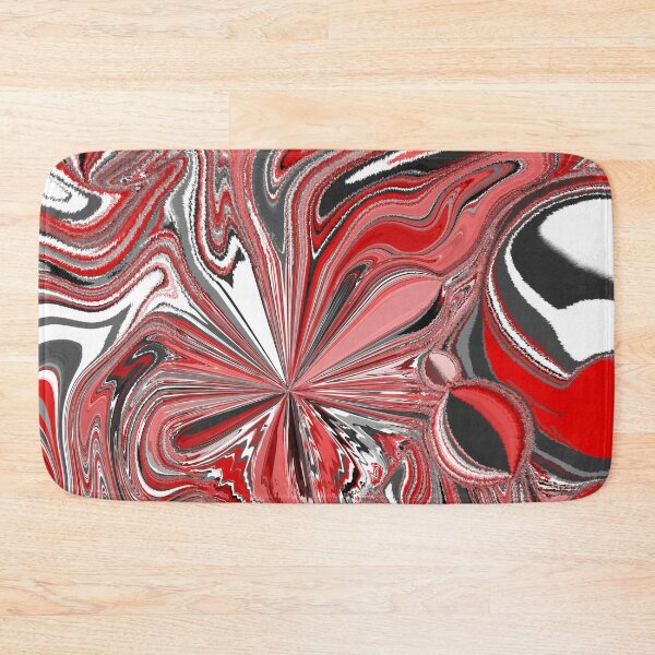 Item preview, Fluid Painting Pattern Wave Pattern Red Black designed and sold by Patricia Piotrak.