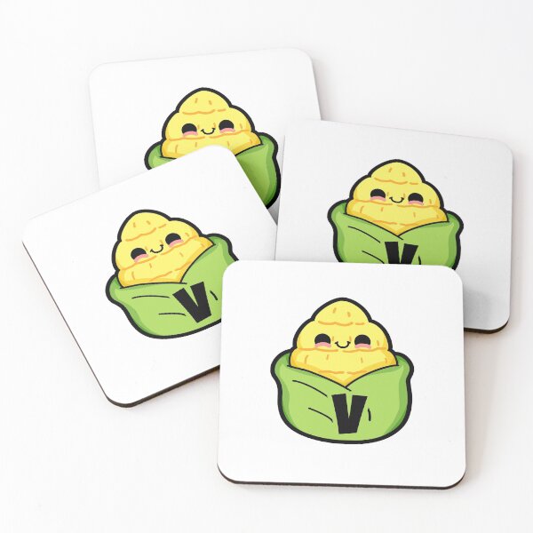 Artikelvorschau, Alphabet-Buchstabe V Corny Cute Corn entworfen und verkauft von kidsmonogram.