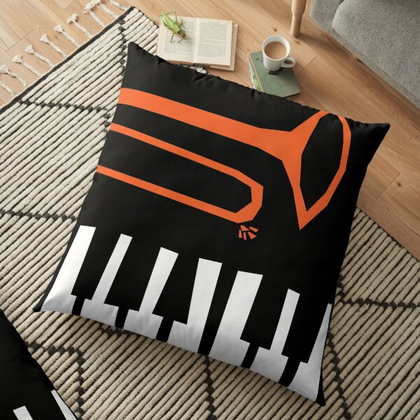 Jazz Trombone and Piano Floor Pillow