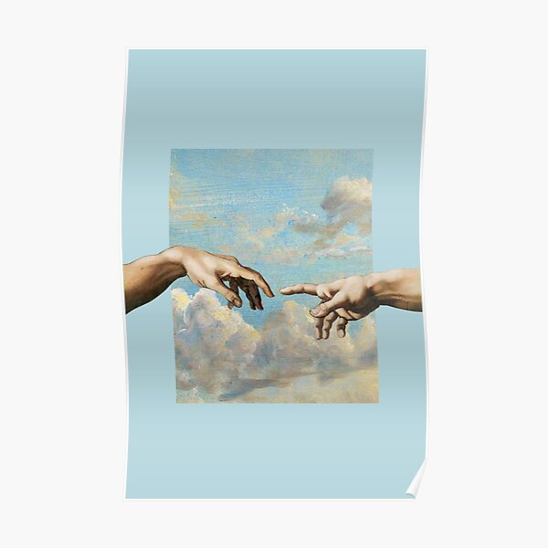 Blue aesthetic Michaelangelo Poster