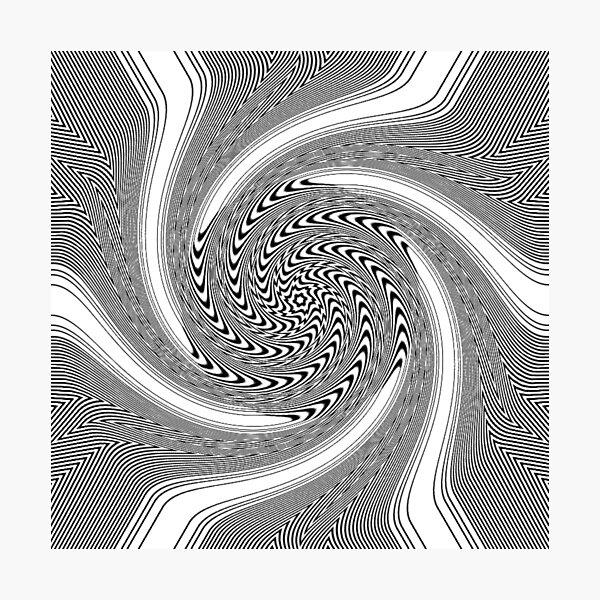 #Psychedelic #Hypnotic #Pattern, Visual #Illusion, Optical Art  Photographic Print
