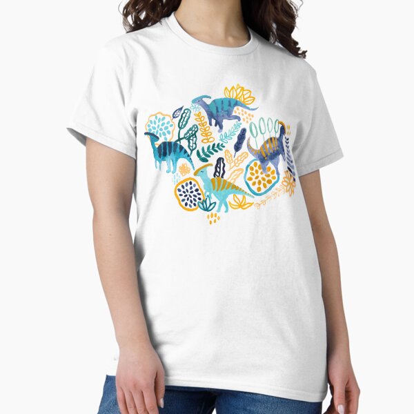Item preview, Gouache Parasaurolophuses  designed and sold by TigaTiga.