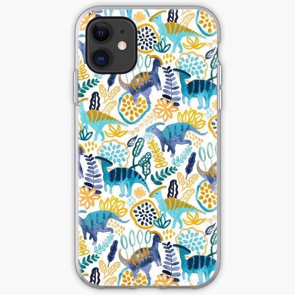 Gouache Parasaurolophuses iPhone Soft Case
