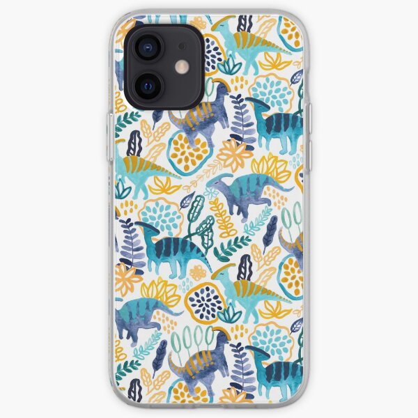 Gouache Parasaurolophuses iPhone Soft Case