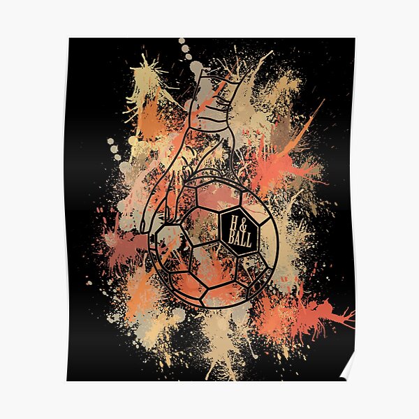 Maillot d'entraînement Handballer Retro Color Splash | Handball Ball Handballer et Handballerin Poster