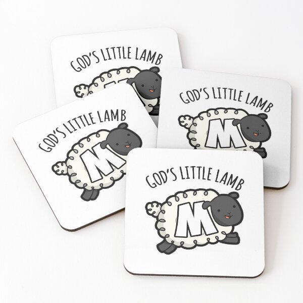 Item preview, Alphabet Letter M God's Little Lamb designed and sold by kidsmonogram.