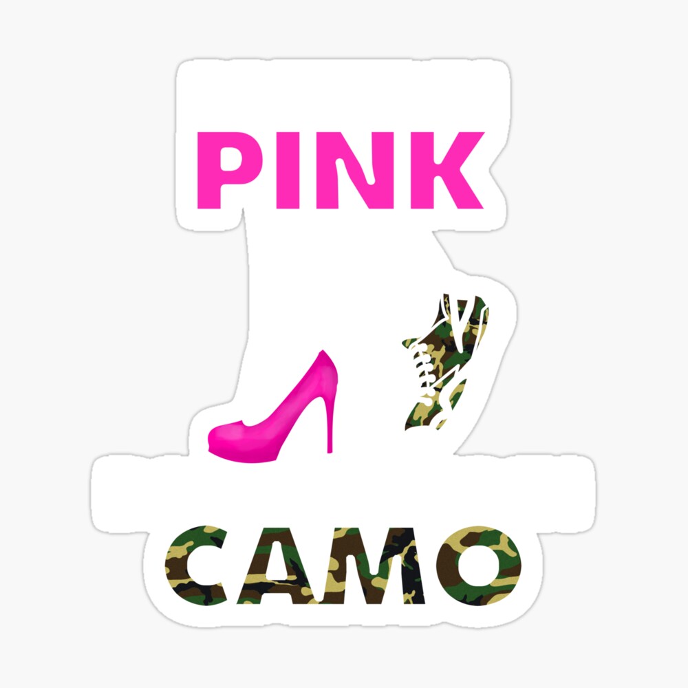 pink camo high heels