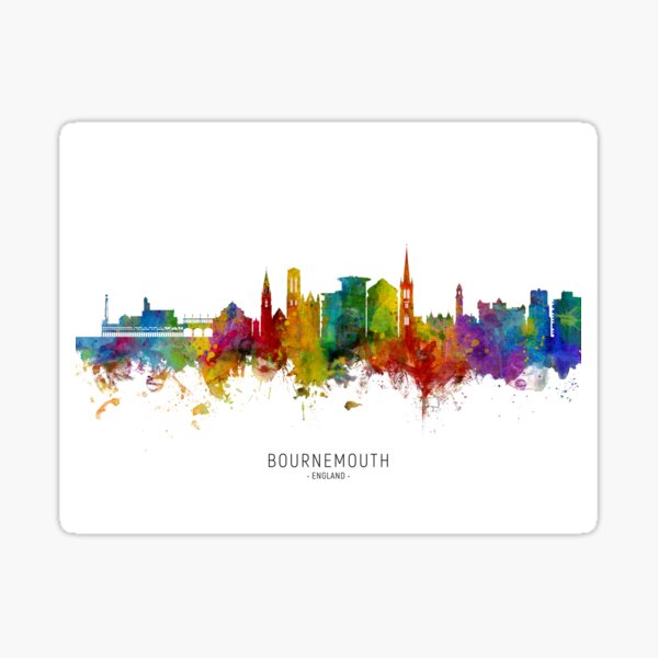 Item preview, Bournemouth England Skyline designed and sold by ArtPrints.